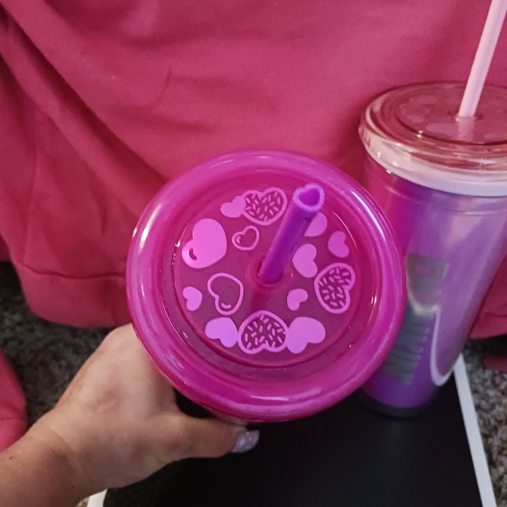 Maroon valentines day dunkin cup